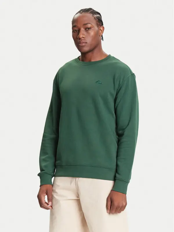 Quiksilver Quiksilver Majica dugih rukava Salt Water Crew EQYFT05158 Zelena Regular Fit