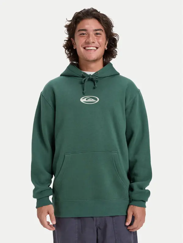 Quiksilver Quiksilver Majica dugih rukava Salt Water Graphic EQYFT05126 Zelena Regular Fit