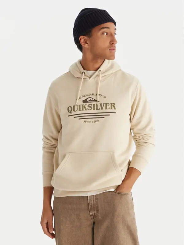 Quiksilver Quiksilver Majica dugih rukava Screen Fleece Classic EQYFT05137 Bež Regular Fit