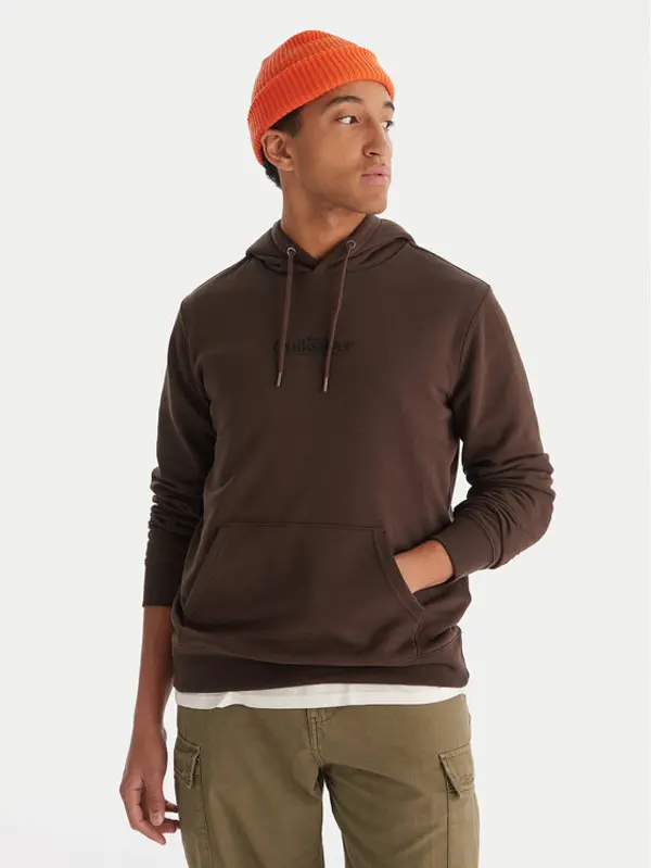Quiksilver Quiksilver Majica dugih rukava Screen Fleece Fineline EQYFT05136 Smeđa Regular Fit