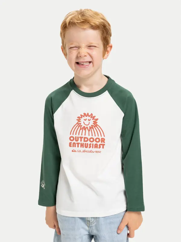 Quiksilver Quiksilver Majica Ev Spot On Raglan EQKZT03574 Bijela Regular Fit
