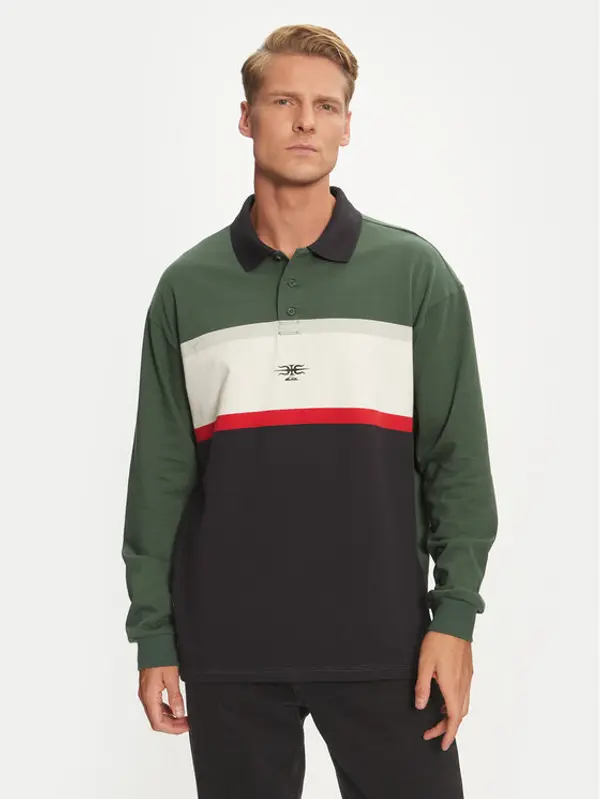 Quiksilver Quiksilver Polo Mercury Rugby AQYKT03125 Zelena Loose Fit