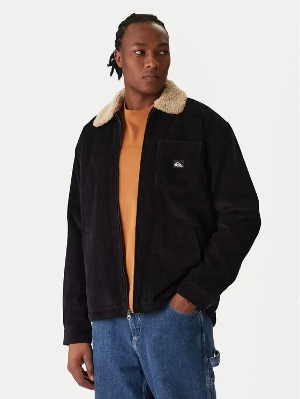Quiksilver Quiksilver Prijelazna jakna Dna Sherpa Harrington EQYJK04201 Crna Regular Fit