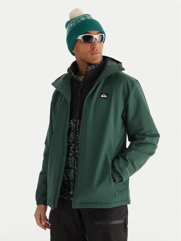 Quiksilver Quiksilver Prijelazna jakna Overcast 3K EQYJK04202 Zelena Regular Fit