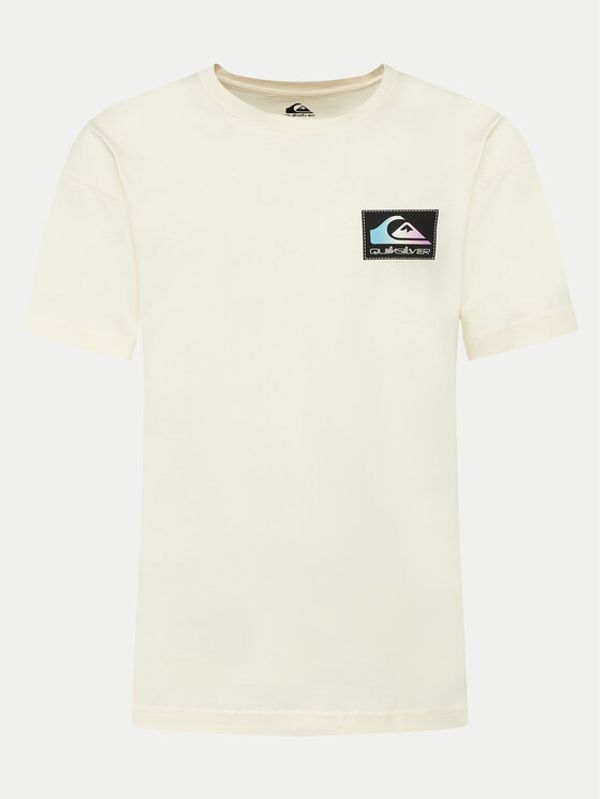 Quiksilver Quiksilver T-shirt Back Flash EQYZT07605 Écru Regular Fit