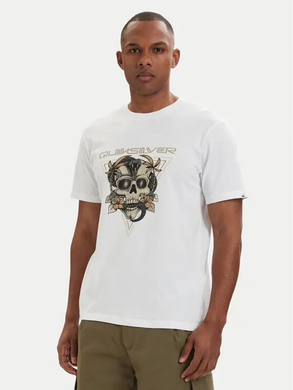 Quiksilver Quiksilver T-shirt Core Skull EQYZT08176 Bijela Regular Fit