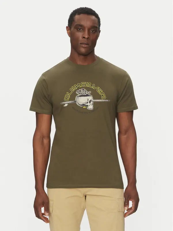 Quiksilver Quiksilver T-shirt EQYZT08056 Zelena Regular Fit