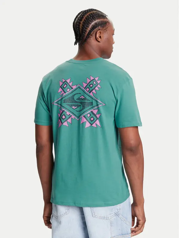 Quiksilver Quiksilver T-shirt Ev Swell Ovation Ss EQYZT08187 Zelena Comfort Fit