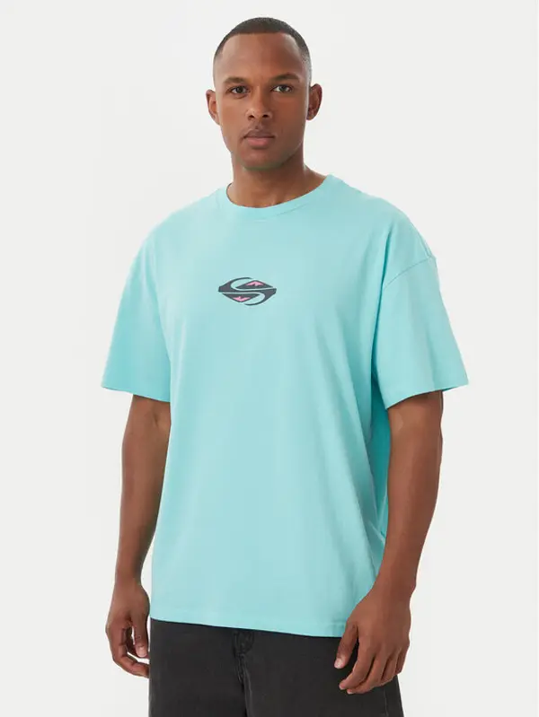 Quiksilver Quiksilver T-shirt Global Heat EQYZT08021 Tirkizna Regular Fit