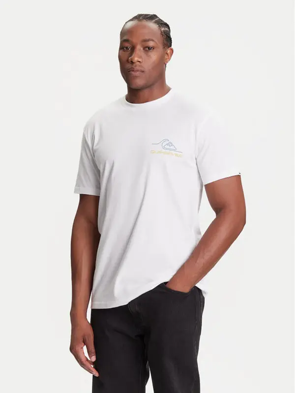 Quiksilver Quiksilver T-shirt Light Waves Ss EQYZT08175 Bijela Comfort Fit