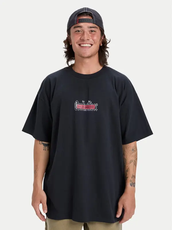 Quiksilver Quiksilver T-shirt Mercury Double Up EQYZT08167 Crna Regular Fit