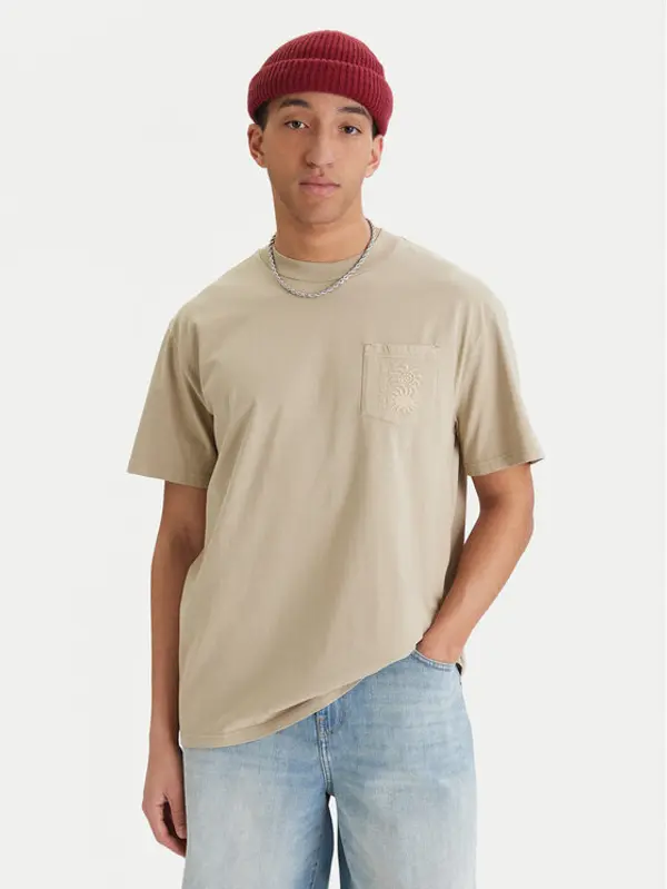 Quiksilver Quiksilver T-shirt Oxni EQYKT04413 Bež Comfort Fit