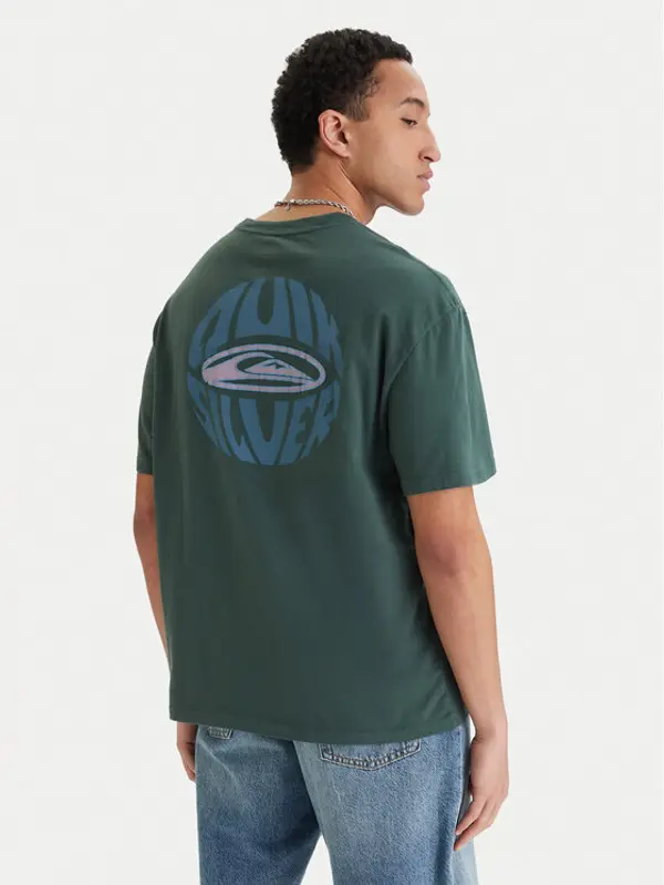 Quiksilver Quiksilver T-shirt Quikglobe EQYZT08295 Zelena Comfort Fit