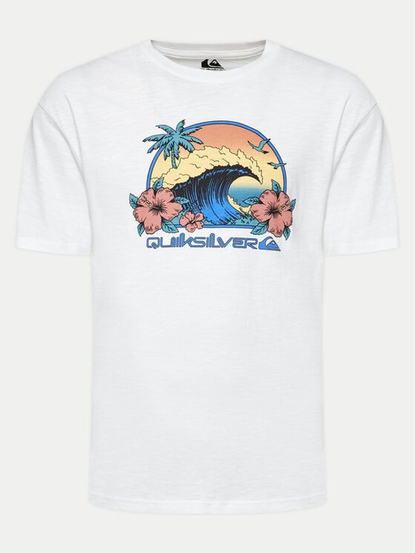 Quiksilver Quiksilver T-shirt Riding Today EQYZT07676 Bijela Regular Fit