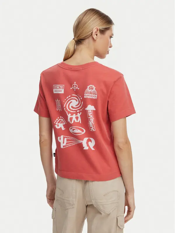 Quiksilver Quiksilver T-shirt Standard  EQWZT03197 Tamnocrvena Regular Fit