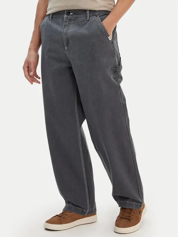 Quiksilver Quiksilver Traperice Mercury Straight Out EQYNP03325 Siva Wide Leg