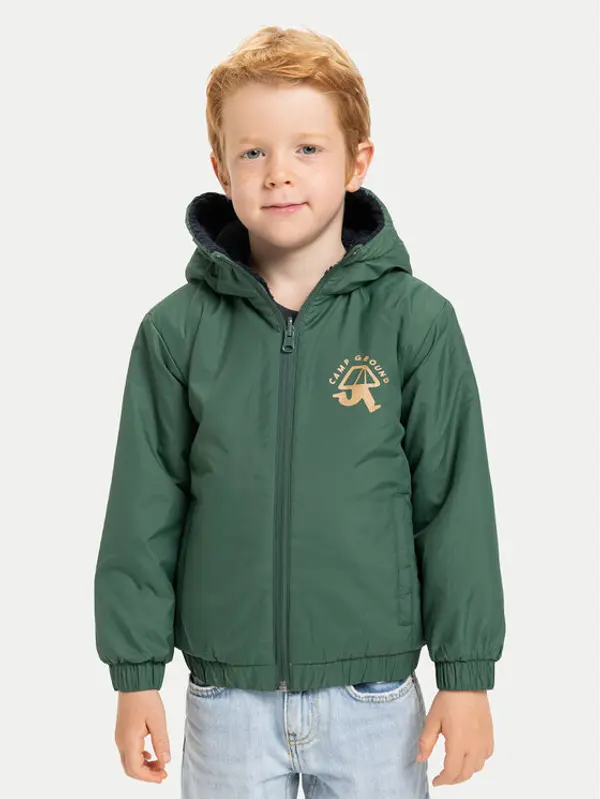 Quiksilver Quiksilver Zimska jakna Reversible All Seas EQKJK03129 Zelena Regular Fit