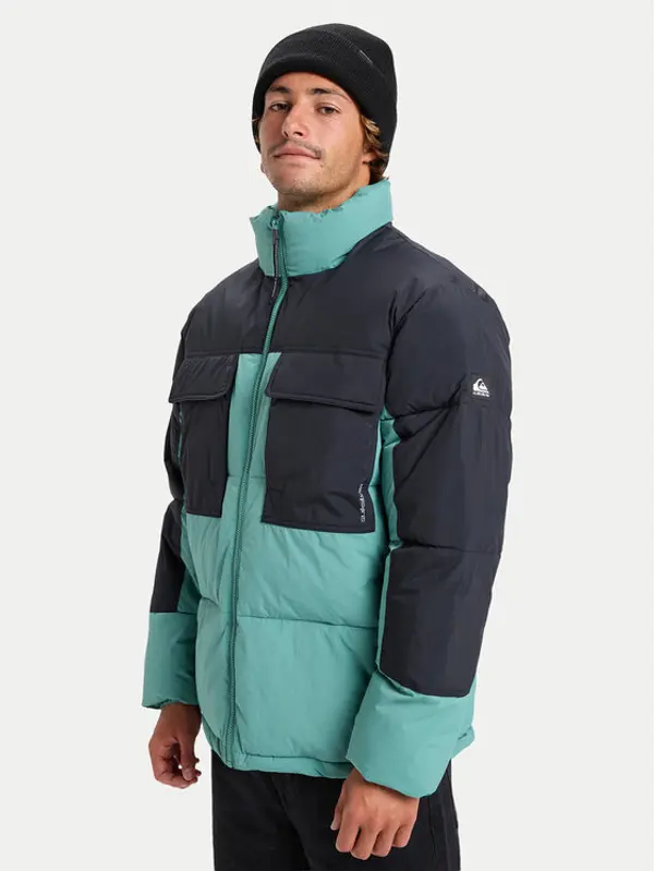 Quiksilver Quiksilver Zimska jakna Stay Puff EQYJK04179 Tirkizna Regular Fit