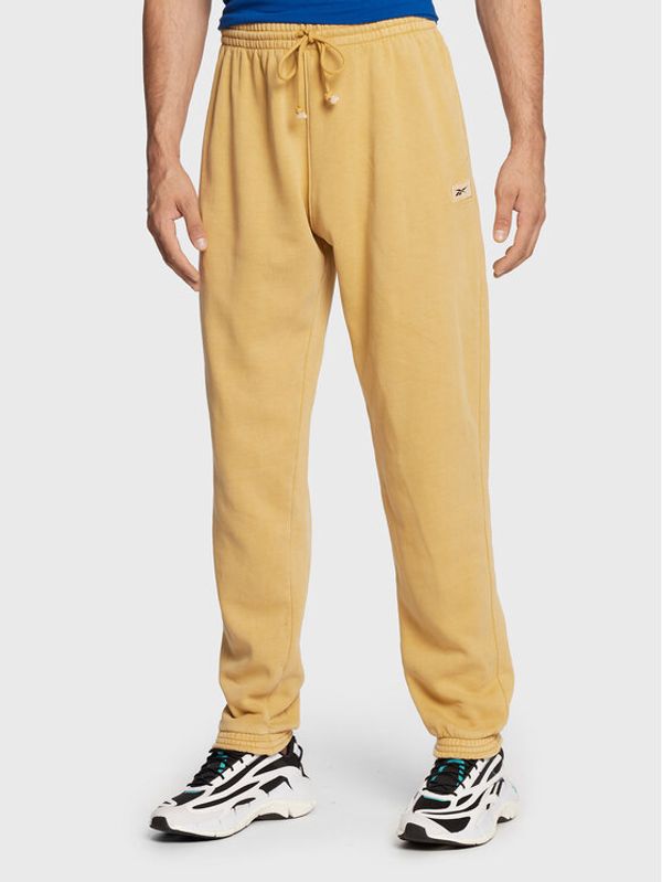 Reebok Reebok Donji dio trenerke Classics Natural Dye HK7088 Žuta Relaxed Fit