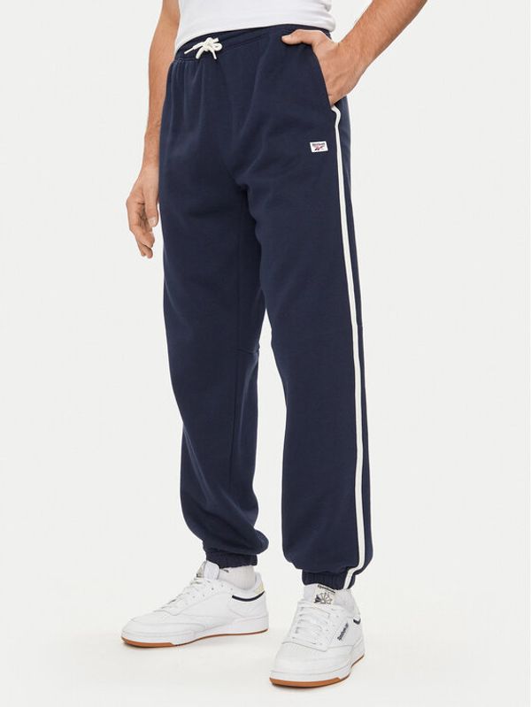 Reebok Reebok Donji dio trenerke Court Sport 100075479 Tamnoplava Relaxed Fit