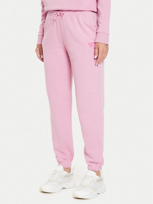 Reebok Reebok Donji dio trenerke Franch Terry Pant 100075640 Ružičasta Regular Fit