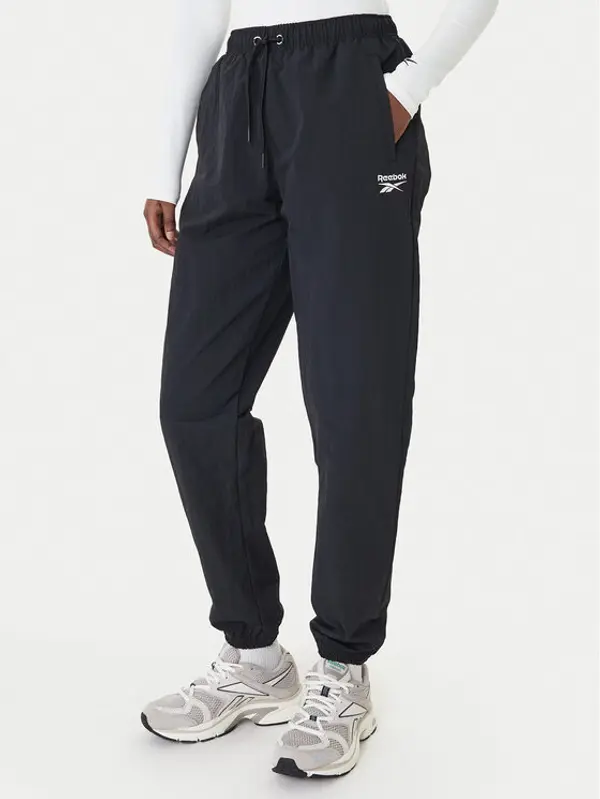 Reebok Reebok Donji dio trenerke Galina RK25518CCW Crna Relaxed Fit