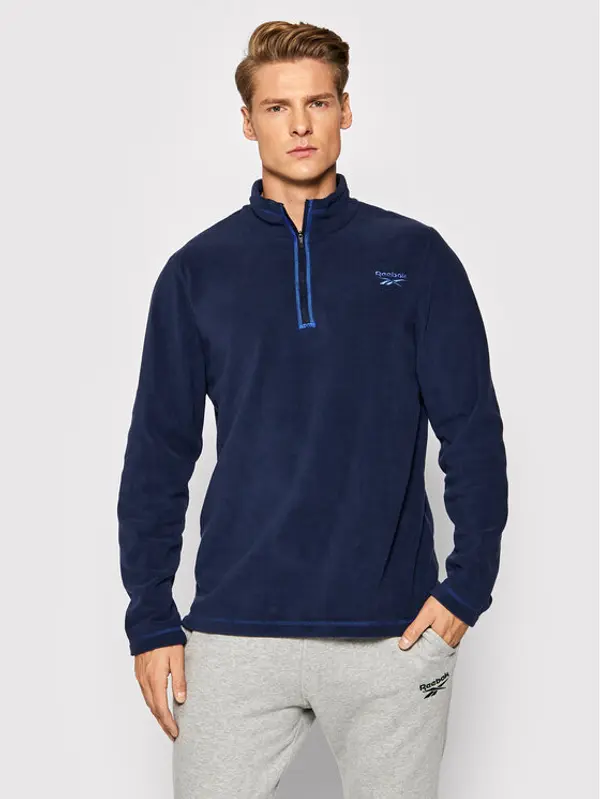 Reebok Reebok Flis Outerwear GR8963 Tamnoplava Slim Fit