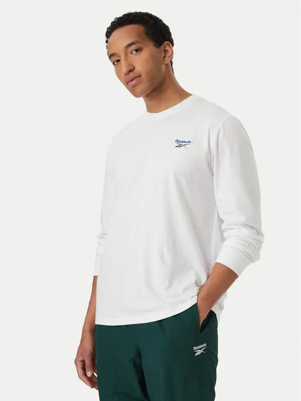 Reebok Reebok Majica dugih rukava Feliks RK25738CCM Bijela Regular Fit
