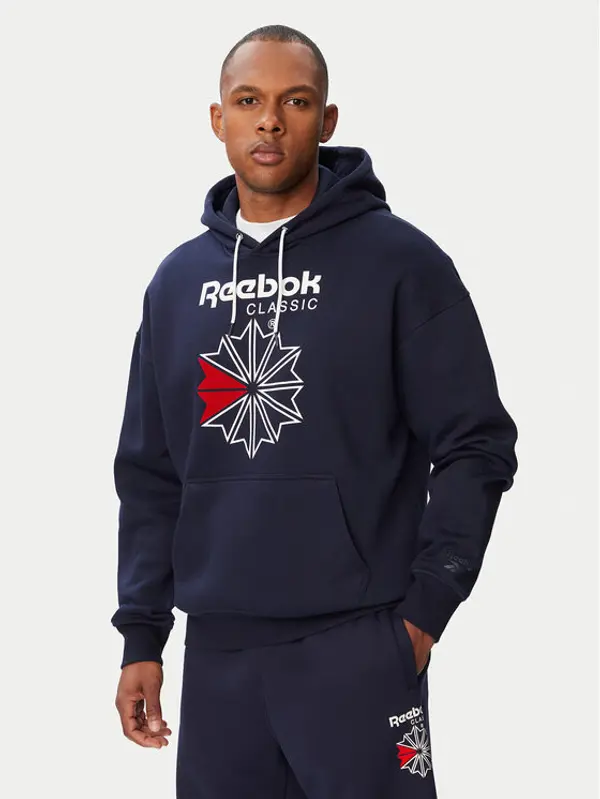 Reebok Reebok Majica dugih rukava Hainrich RK25734CCM Tamnoplava Regular Fit