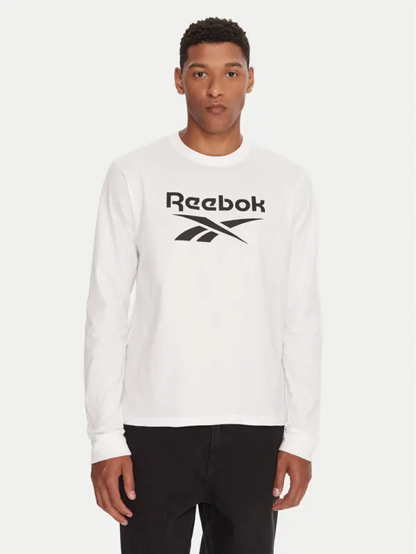 Reebok Reebok Majica dugih rukava RK25138CCM Bijela Regular Fit