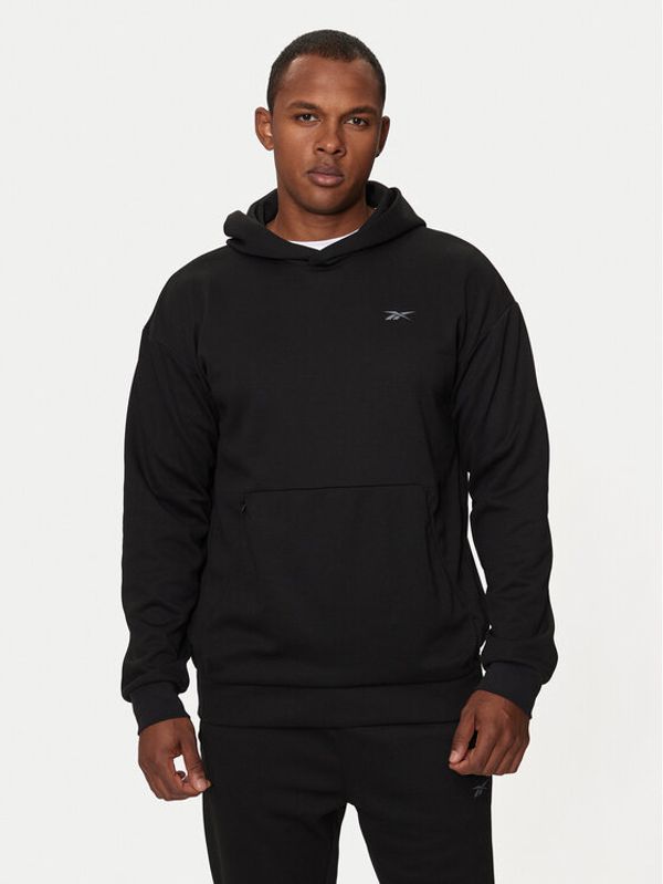 Reebok Reebok Majica dugih rukava Strength Hoodie 100070728 Crna Regular Fit