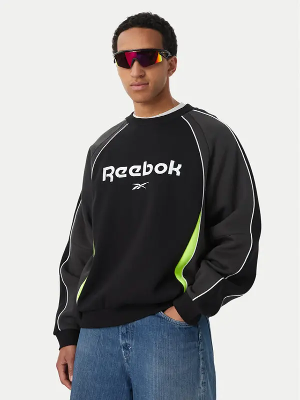 Reebok Reebok Majica dugih rukava Tomasz RK25746CCM Crna Regular Fit
