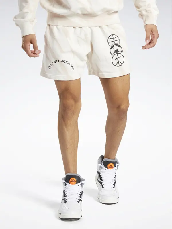 Reebok Reebok Sportske kratke hlače Classics Block Party Shorts HT8180 Bijela