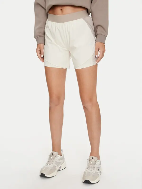 Reebok Reebok Sportske kratke hlače Running 2 in 1 Short 100076065 Bež Slim Fit