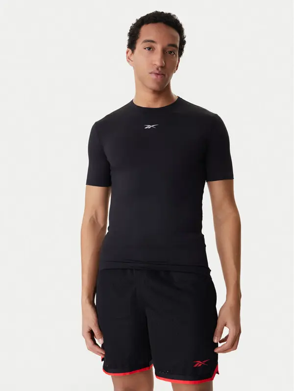 Reebok Reebok Tehnička majica RK25599CCM Crna Slim Fit