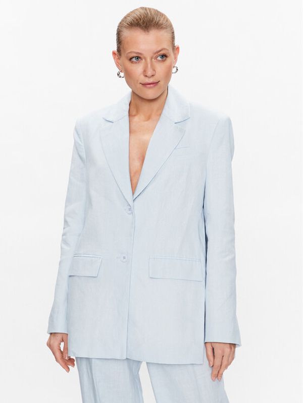 Remain Remain Sakoi Linen Slit 500157190 Svijetloplava Relaxed Fit