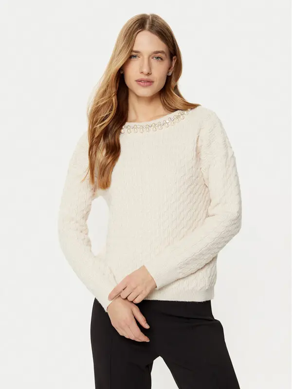 RINASCIMENTO Rinascimento Džemper CFM0011717003 Écru Regular Fit