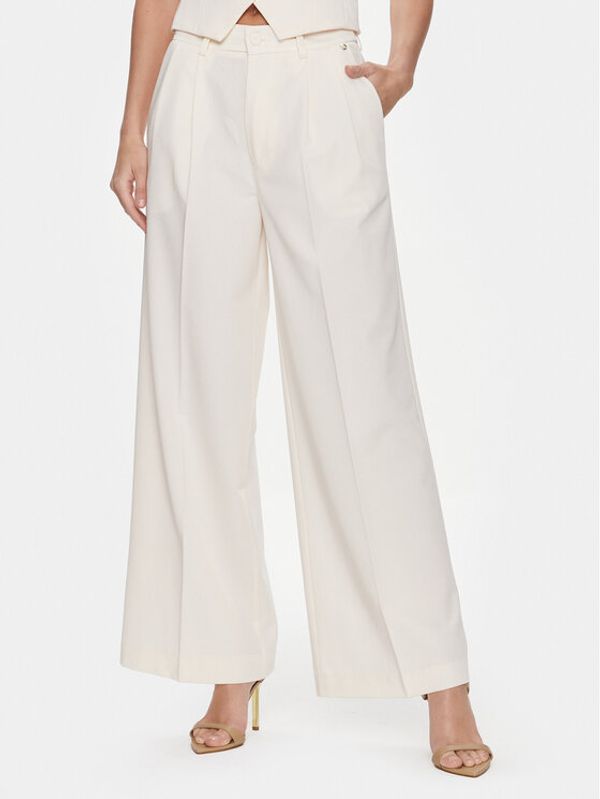 Rinascimento Rinascimento Hlače CFC0117480003 Écru Wide Leg