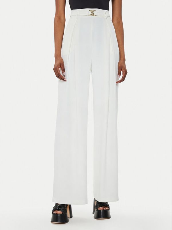 Rinascimento Rinascimento Hlače CFC0118336003 Bijela Wide Leg