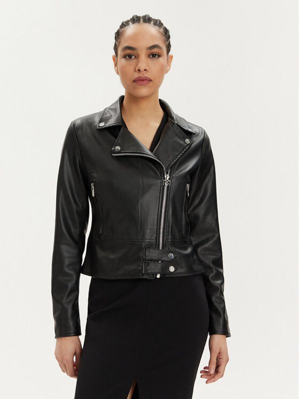 Rinascimento Rinascimento Jakna od imitacije kože CFC0111704003 Crna Regular Fit