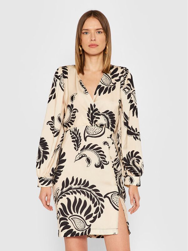 Rinascimento Rinascimento Koktel haljina CFC0018079002 Bež Regular Fit