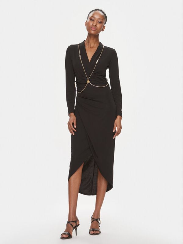 Rinascimento Rinascimento Koktel haljina CFC0019322002 Crna Regular Fit