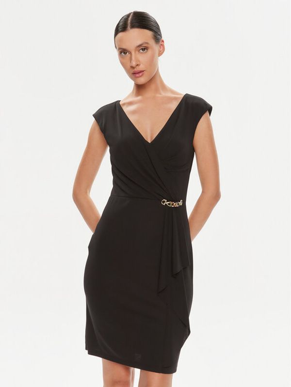 Rinascimento Rinascimento Koktel haljina CFC0019373002 Crna Regular Fit