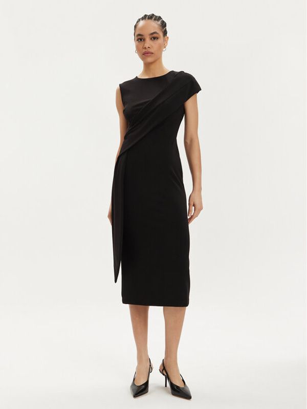 Rinascimento Rinascimento Koktel haljina CFC0019379002 Crna Regular Fit