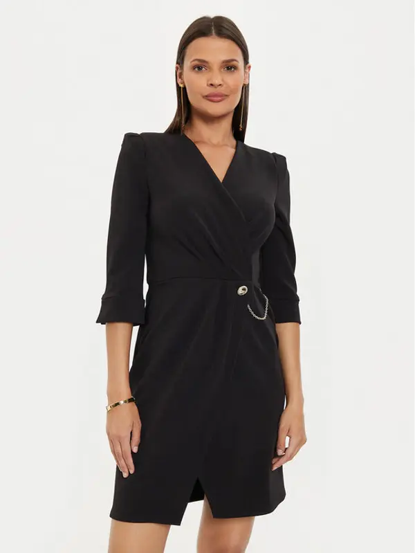 RINASCIMENTO Rinascimento Koktel haljina CFC0019592002 Crna Regular Fit