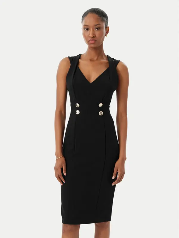 RINASCIMENTO Rinascimento Koktel haljina CFC0019924002 Crna Regular Fit