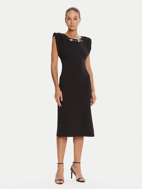 RINASCIMENTO Rinascimento Koktel haljina CFC0020043002 Crna Slim Fit