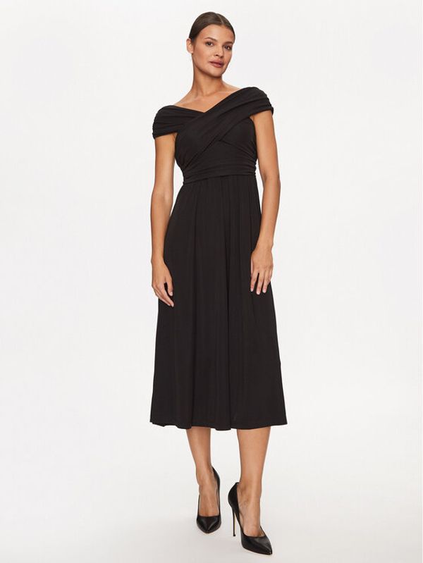 Rinascimento Rinascimento Koktel haljina CFC0115402003 Crna Regular Fit