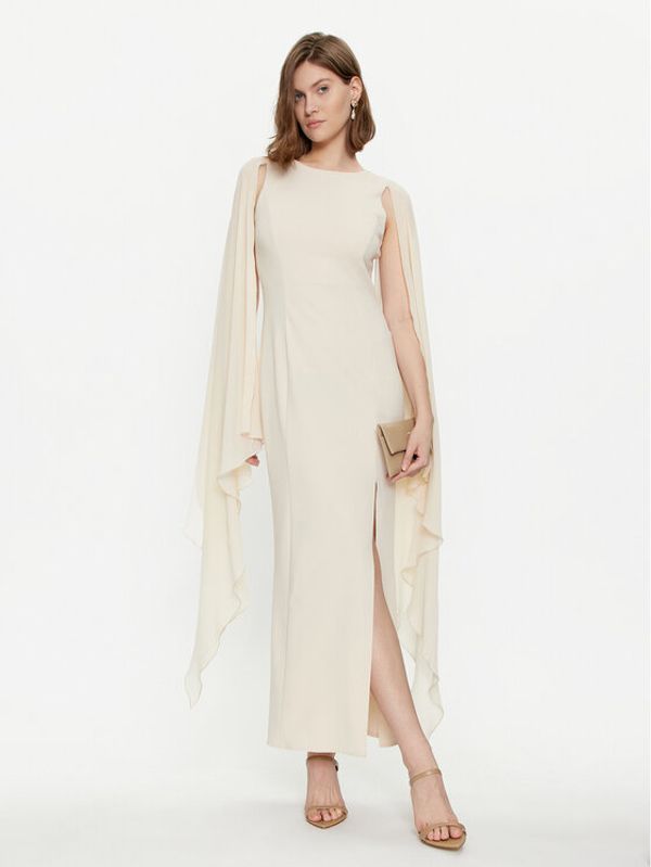 Rinascimento Rinascimento Koktel haljina CFC0117677003 Bež Regular Fit