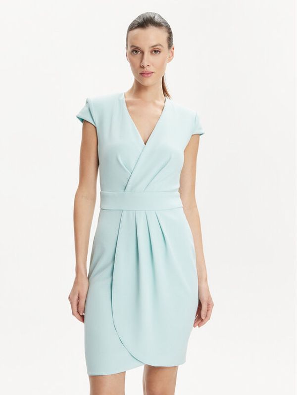 Rinascimento Rinascimento Koktel haljina CFC0117720003 Tirkizna Regular Fit